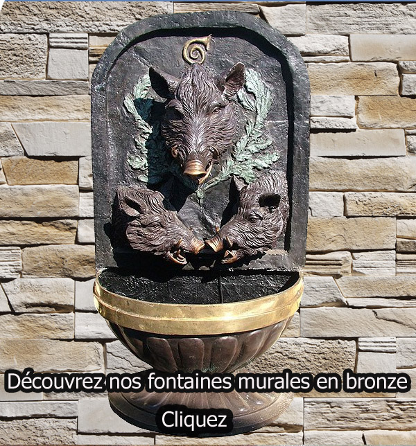 fontaine murale en bronze