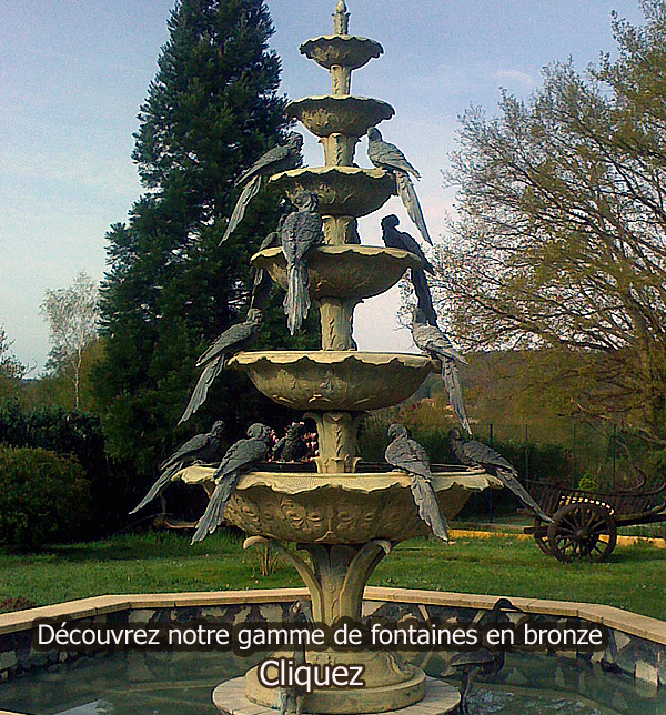 sculpture fontaine jardin vasques bronze