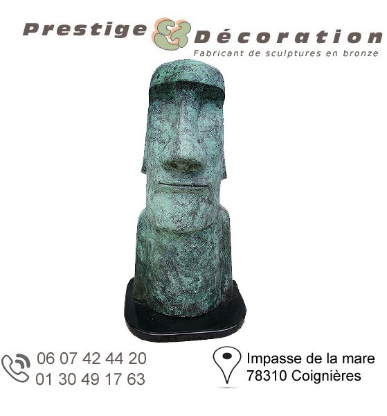 sculptures statuettes bronze moai